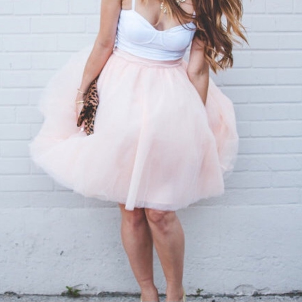 Peach Tulle Skirt